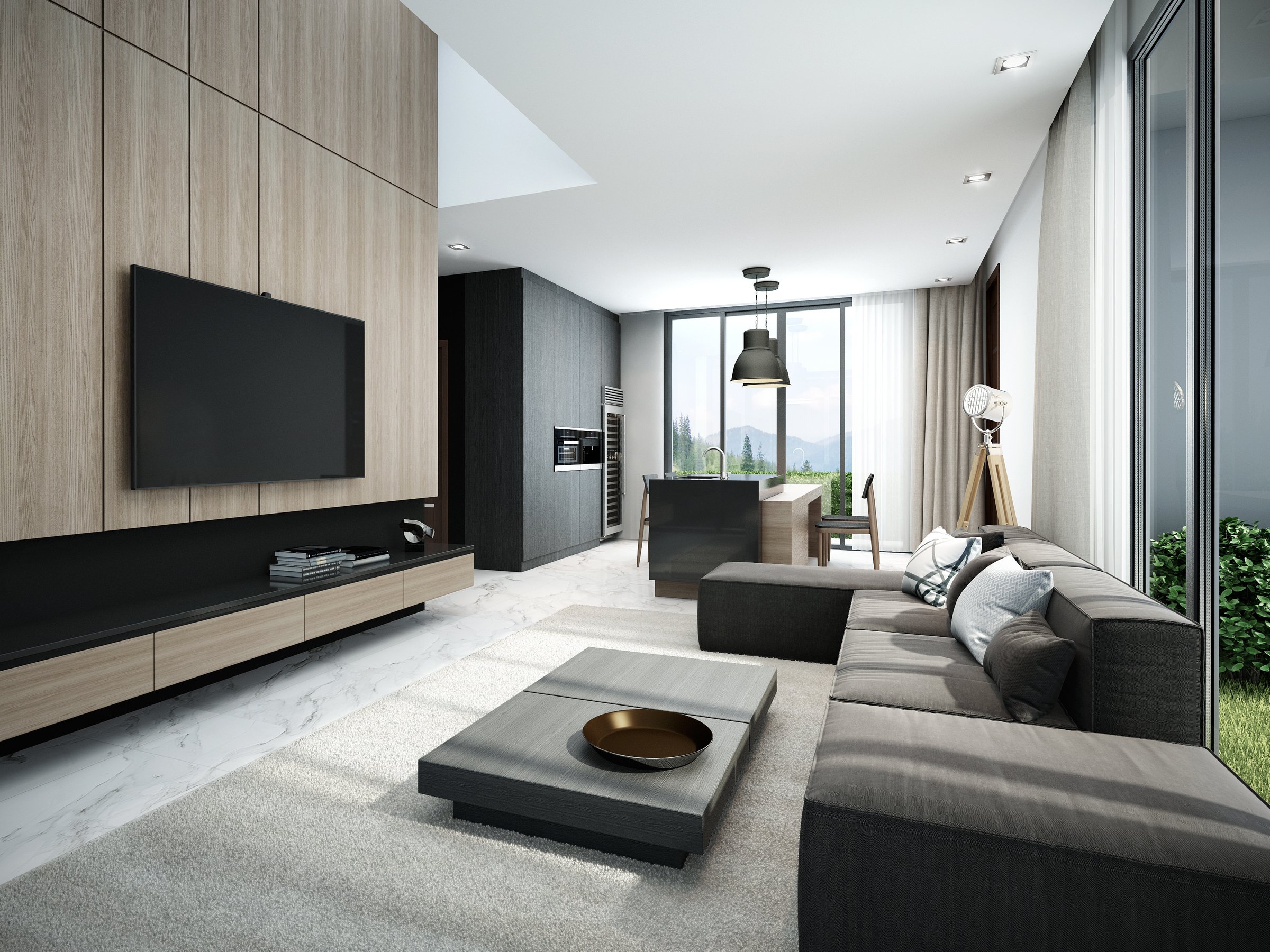 Modern minimalist interior