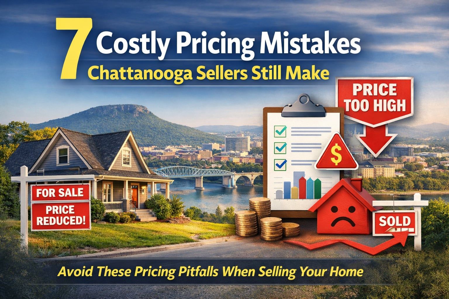 Illustration representing pricing a home for sale in Chattanooga