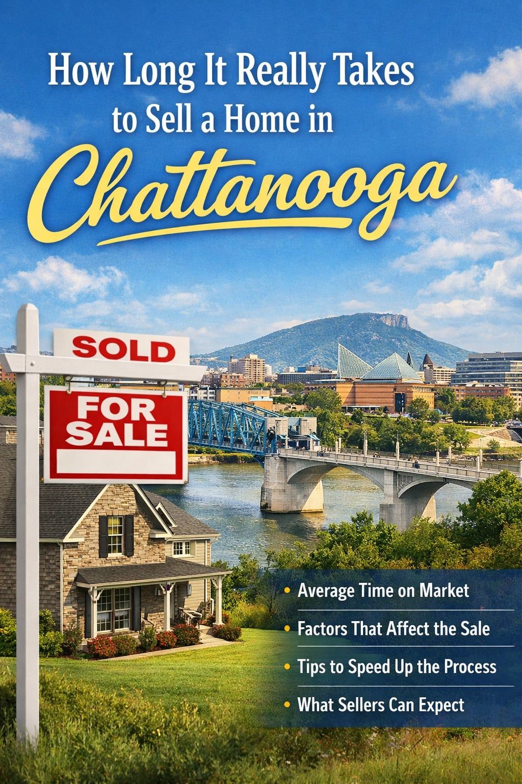 Illustration representing selling a home in Chattanooga